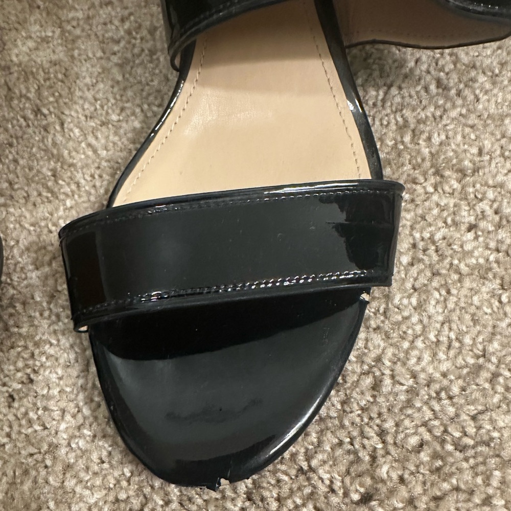 Coach Black Patent Leather Slingback Sandals - Picture 5 of 11